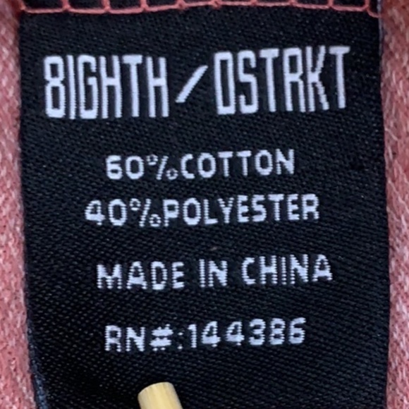 8ighth strkt red short sleeve street wear T-shirt Tee Mens Size Large Pink - Picture 12 of 13